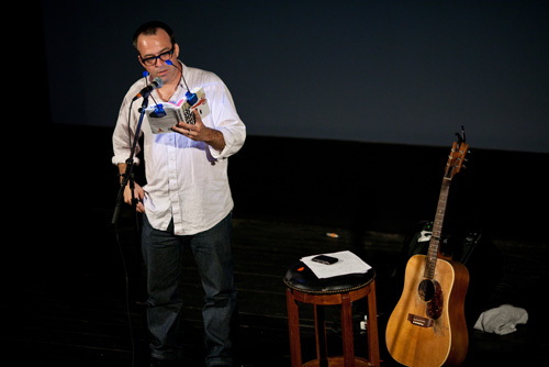 Joe Pernice at his book reading/performance at the Brattle Theater in Cambridge MA. August 5th, 2009.