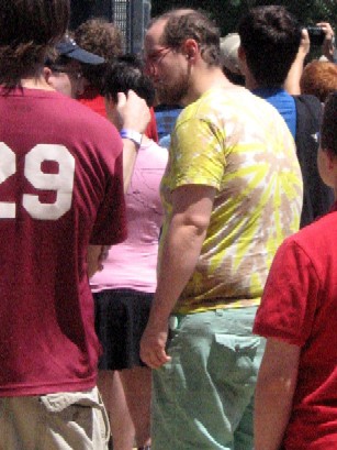 Dan Deacon amidst the crowd @ Union Park 7/15/07