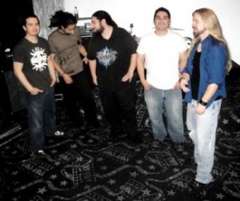 UPGRADE, from left: Jaime Rodriguez, guitarist, Nelson Leal, bassist, Marco Lara, drums, Fernando Lara, guitarist, and Michael Pickle, vocalist.